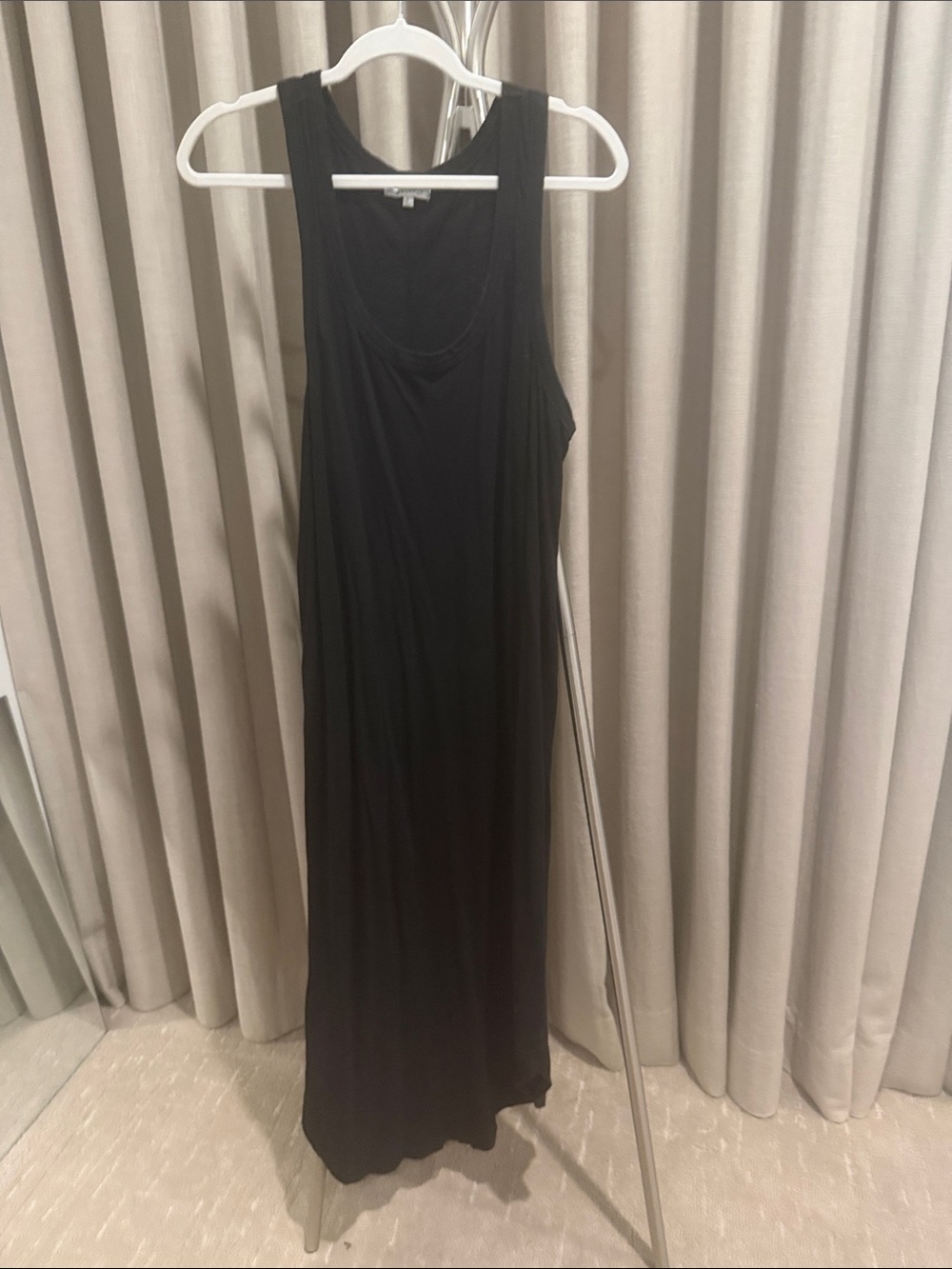 Z Supply Black Tank Maxi Dress - Sleek Scoop Neck